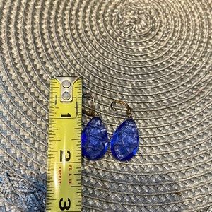 Joan Rivers Sapphire, Tear Drop Earrings